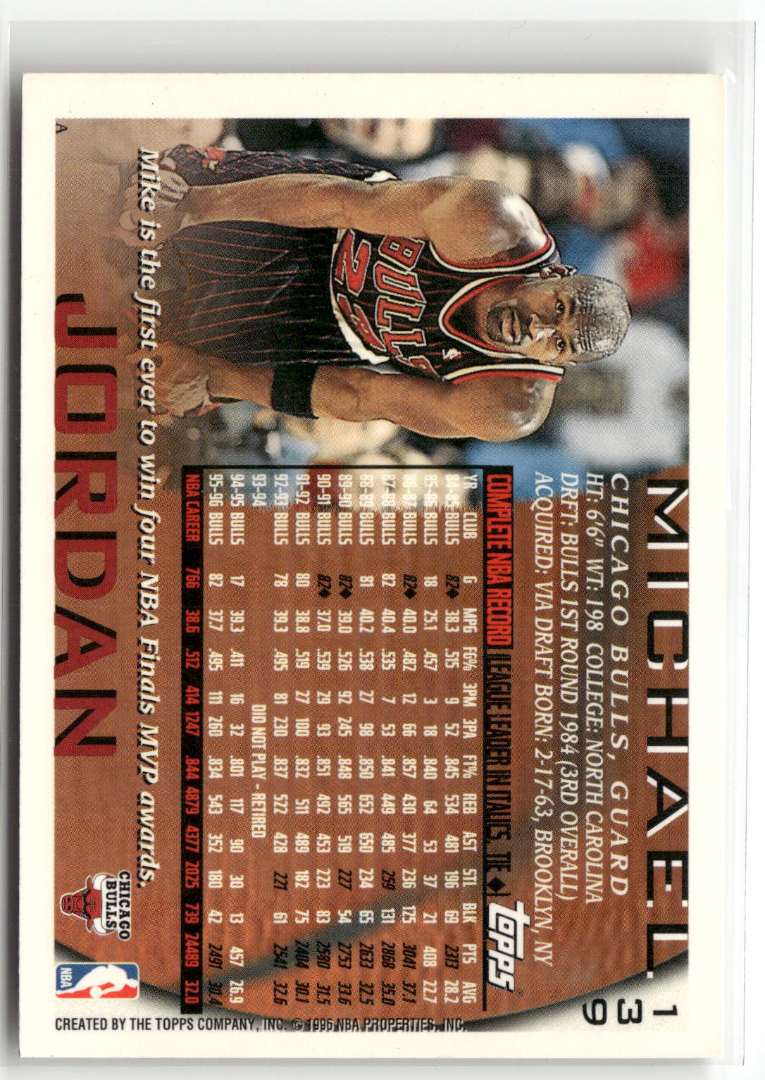 1996-97 Topps #139 Michael Jordan