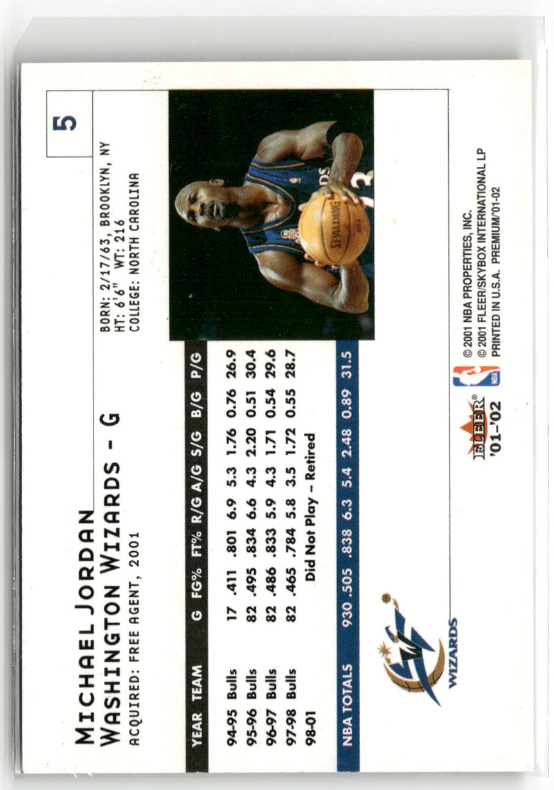 2001-02 Fleer Premium #5 Michael Jordan-2
