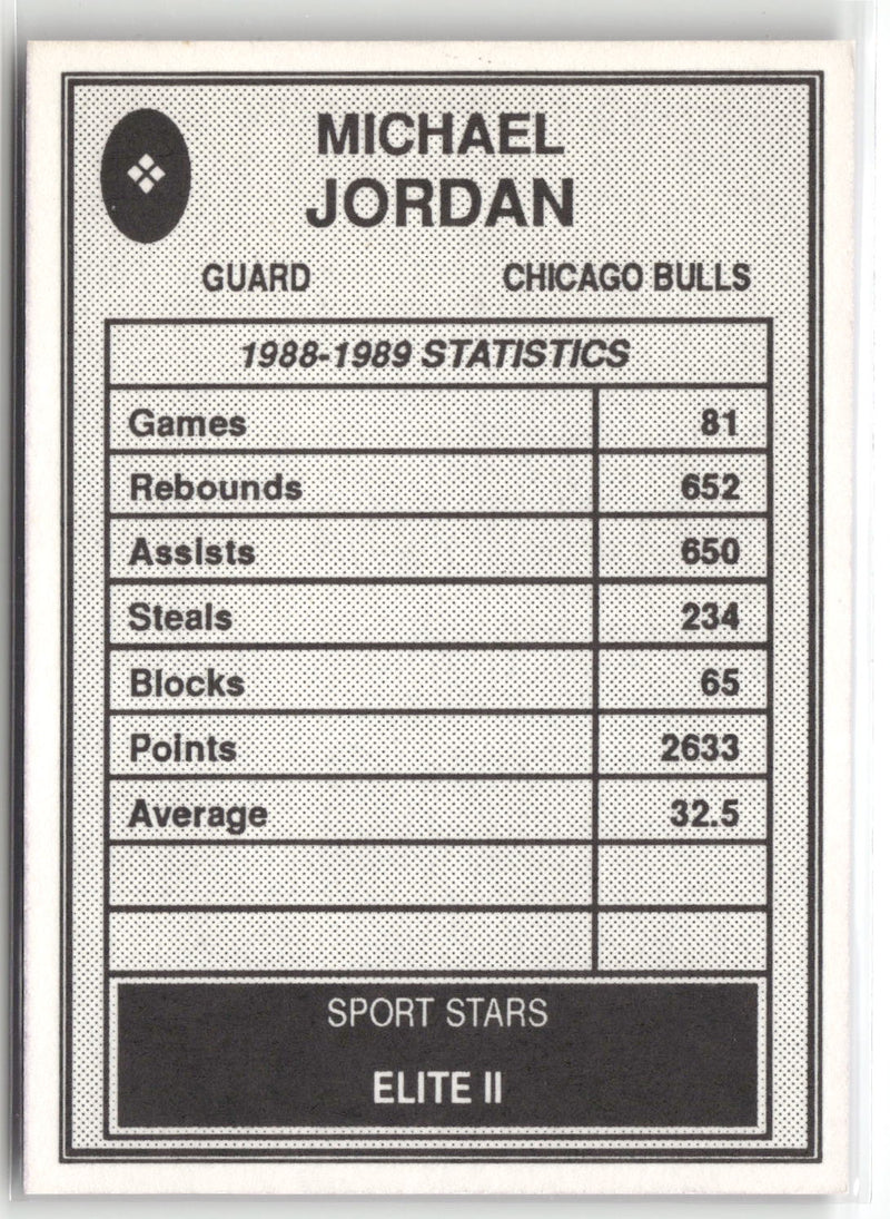 1990 Sport Stars Elite II (unlicensed) #NNO Michael Jordan-2