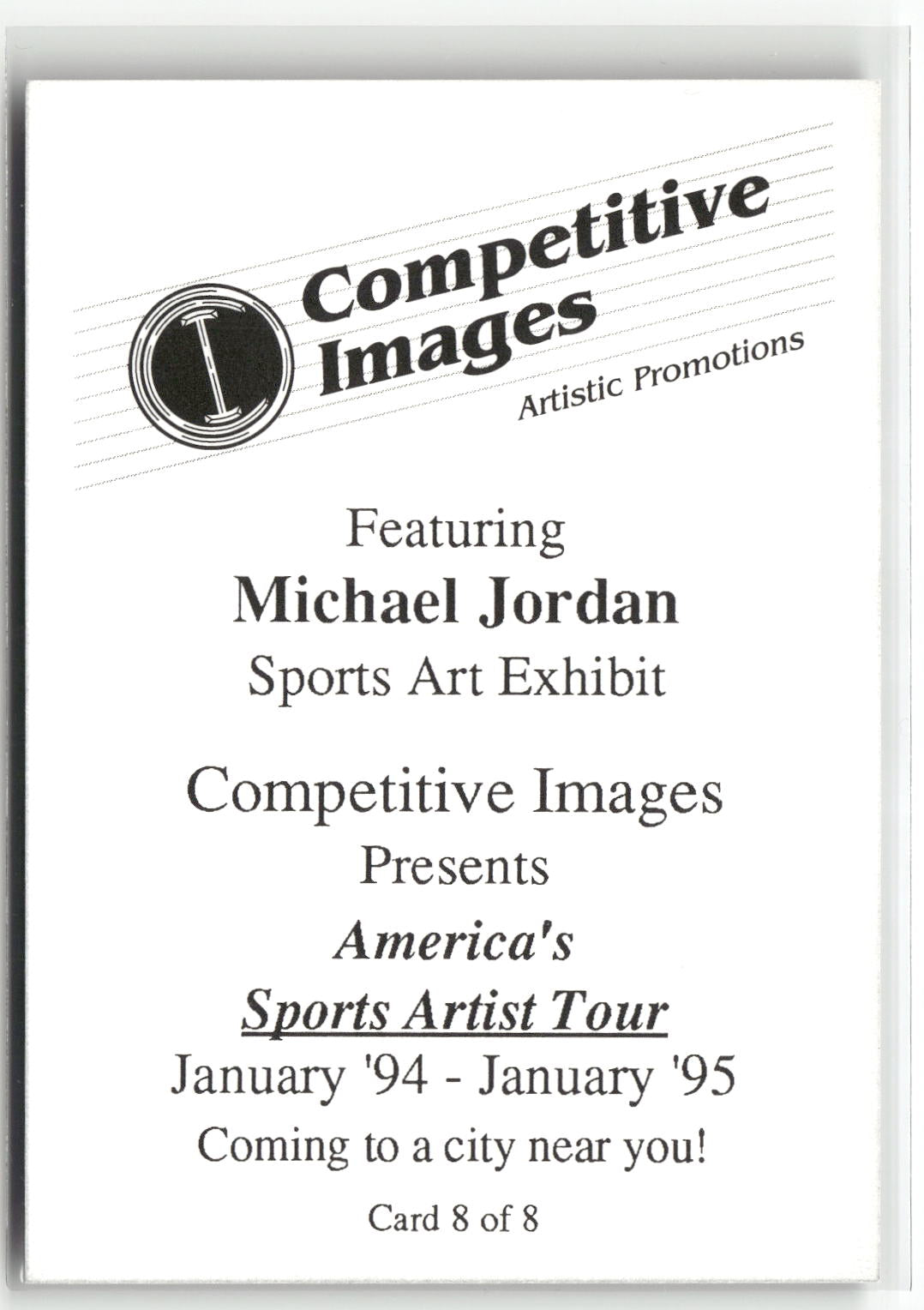 1994-95 Competitive Images Artistic Promotions #8 Michael Jordan-2