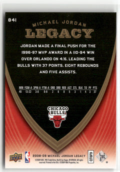 2008-09 Upper Deck Michael Jordan Legacy Collection #840 Michael Jordan-2