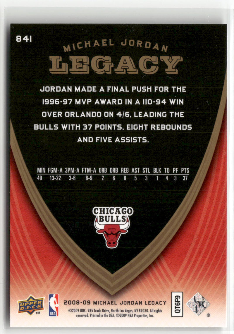 2008-09 Upper Deck Michael Jordan Legacy Collection #840 Michael Jordan-2
