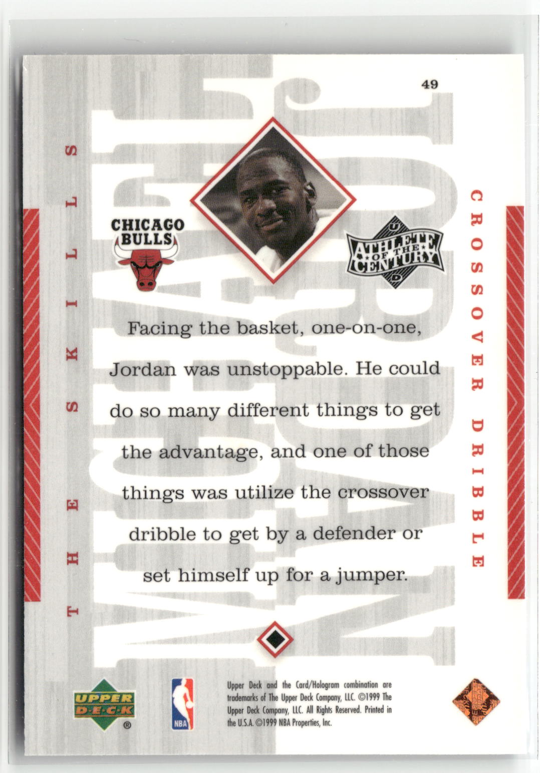 1999 Upper Deck Michael Jordan Athlete of the Century #49 Michael Jordan-2