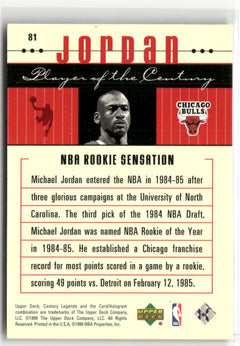 1998-99 Upper Deck Century Legends #81 Michael Jordan-2