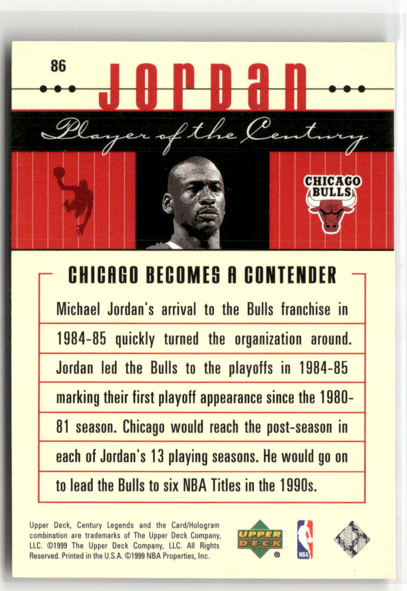 1998-99 Upper Deck Century Legends #86 Michael Jordan Century Collection #/100-2