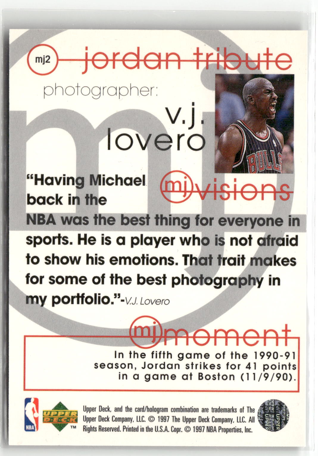 1997-98 Upper Deck Michael Jordan Tribute #MJ2 Michael Jordan-2