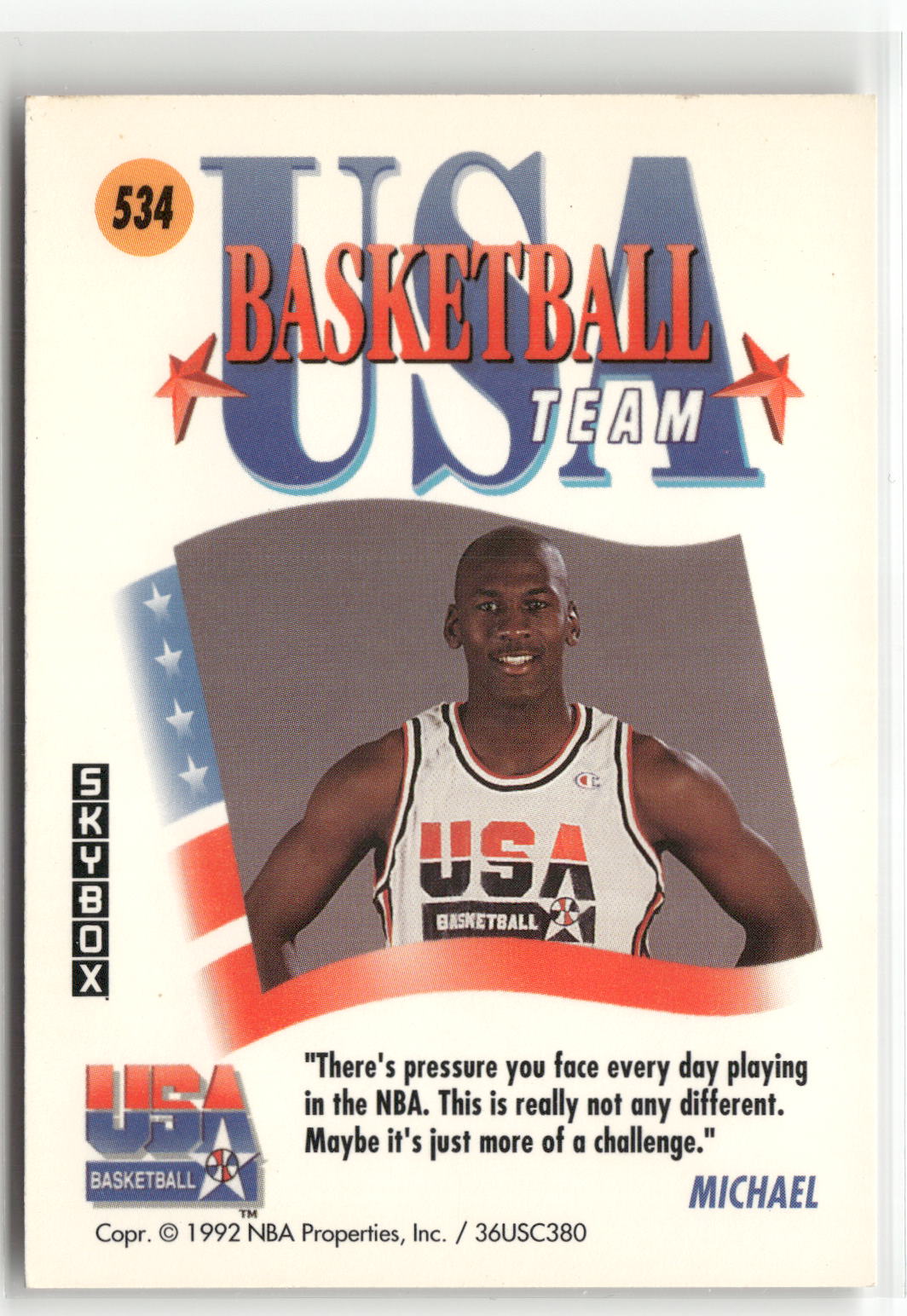 1991-92 SkyBox #534 Michael Jordan-2