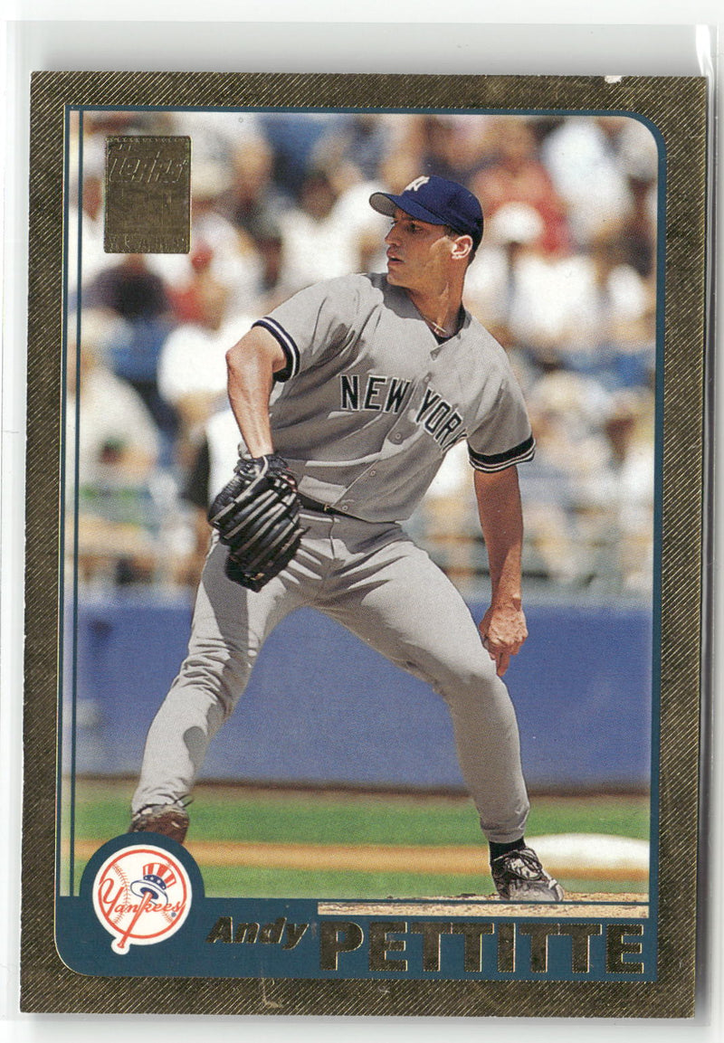 2001 Topps #433 Andy Pettitte Gold #/2001 (VG, Check Scans)-1