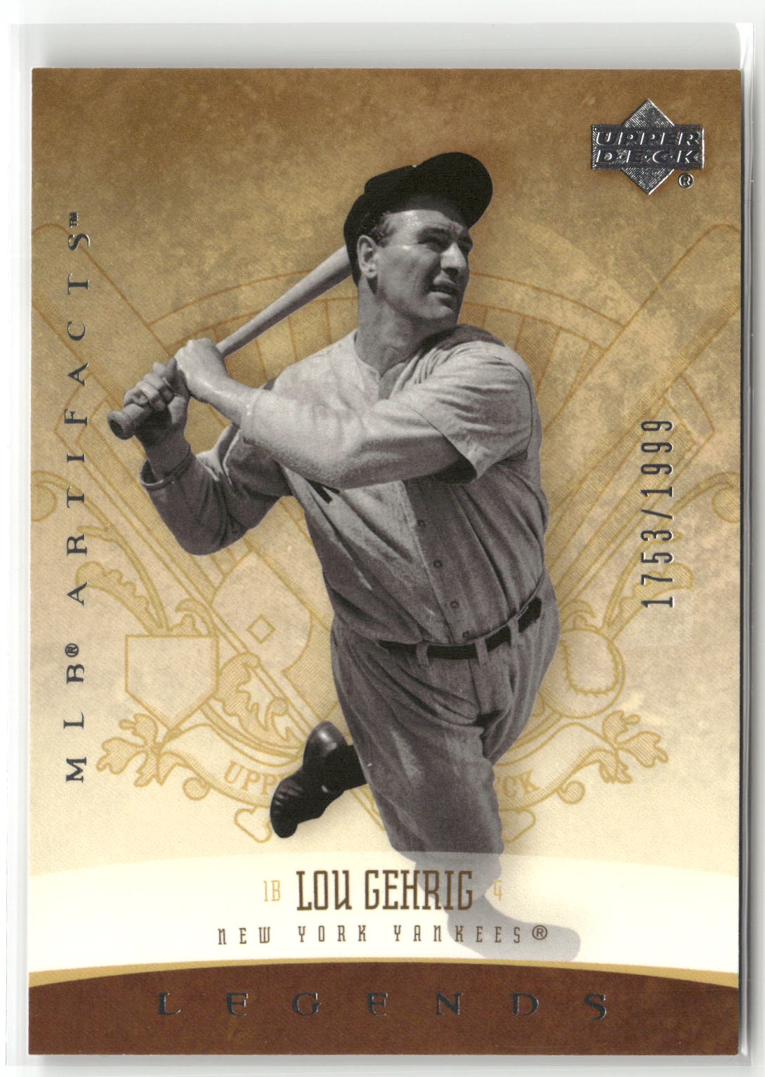 2005 Upper Deck Artifacts #177 Lou Gehrig #/1999