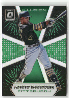 2016 Donruss Optic #I-11 Andrew McCutchen Illusion Green #/5-1