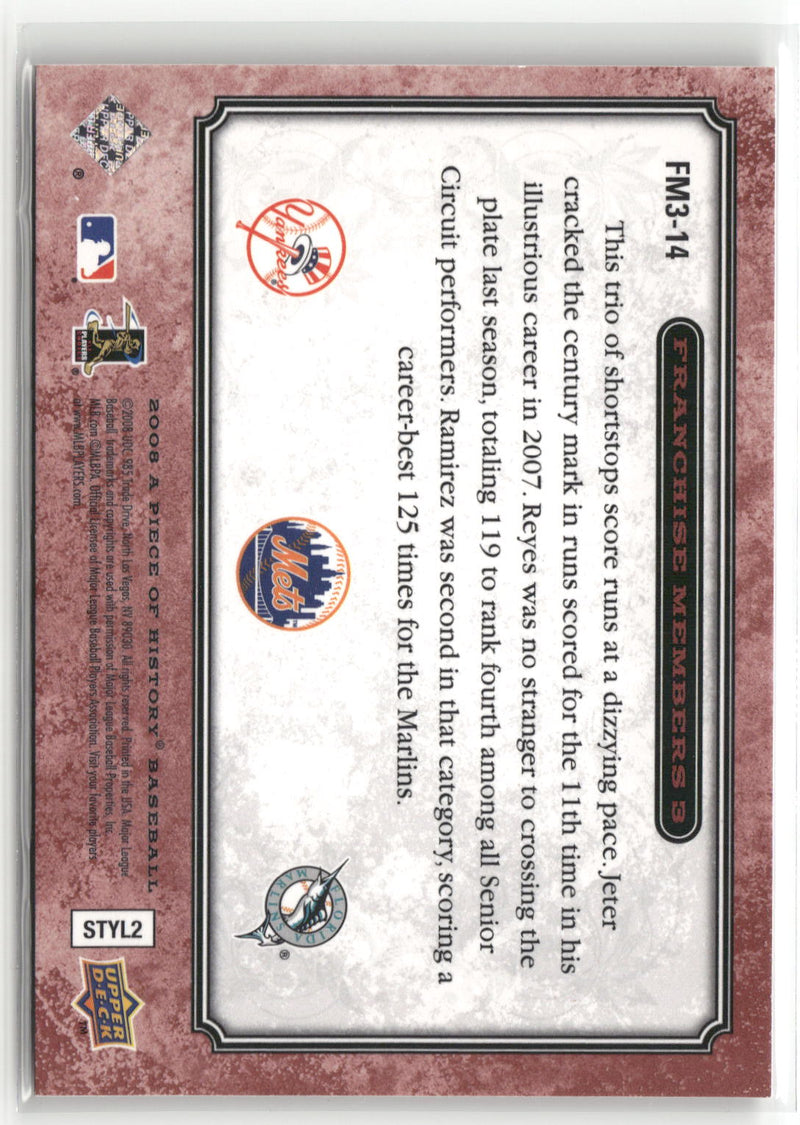 2008 Upper Deck A Piece of History #FM3-14 Franchise Members Triple Red #/99-2