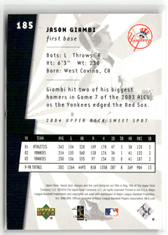 2004 Upper Deck Sweet Spot #185 Jason Giambi #/399-2