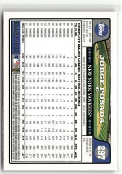 2008 Topps #297 Jorge Posada Gold #/2008-2
