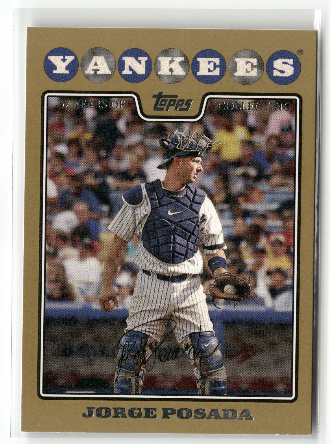 2008 Topps #297 Jorge Posada Gold #/2008