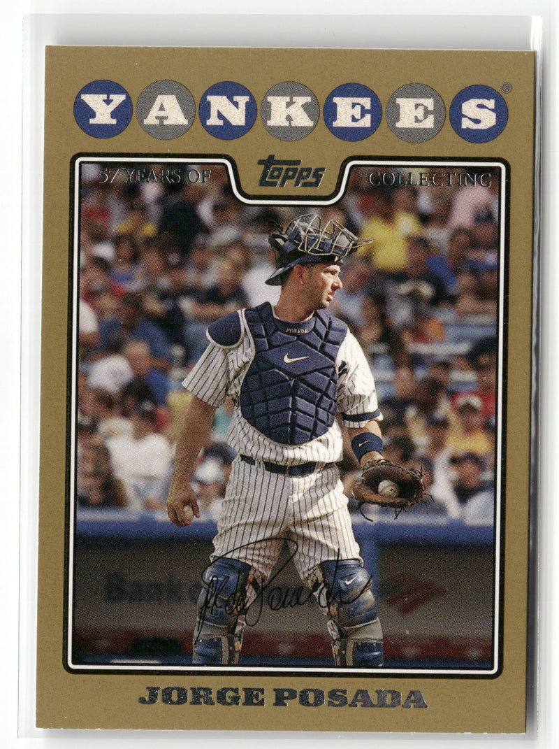 2008 Topps #297 Jorge Posada Gold #/2008-1