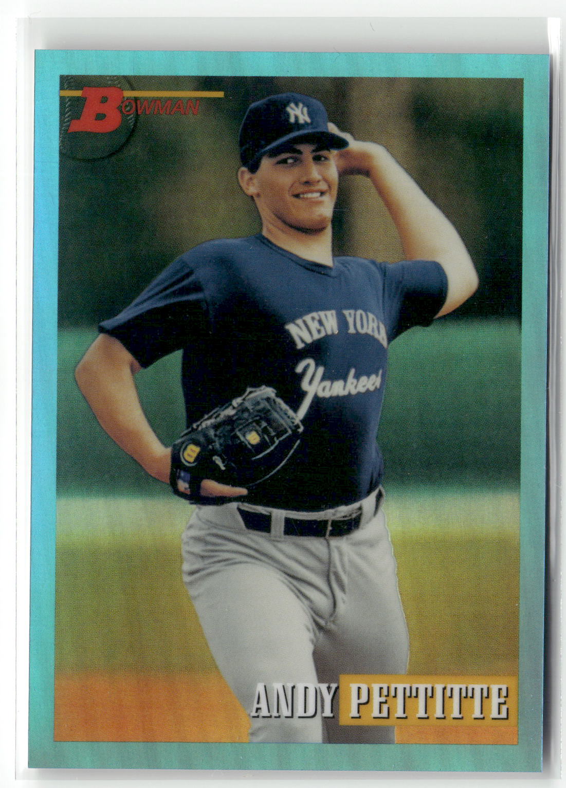 2013 Bowman #103 Andy Pettitte Blue Sapphire Refractor Rookie Reprints-1