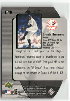 2000 Upper Deck Black Diamond #R57 Orlando Hernandez Reciprocal Cut-2