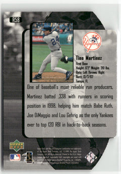 2000 Upper Deck Black Diamond #R58 Tino Martinez Reciprocal Cut-2