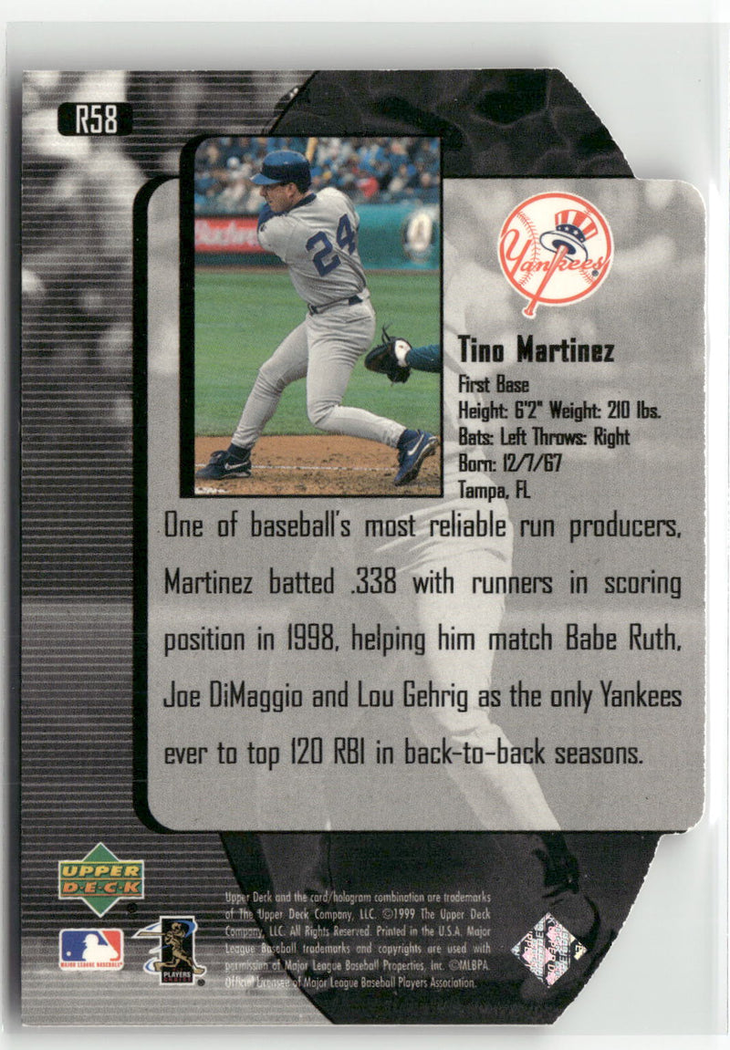 2000 Upper Deck Black Diamond #R58 Tino Martinez Reciprocal Cut-2