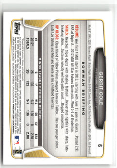 2013 Bowman Draft Picks & Prospects #6 Gerrit Cole-2