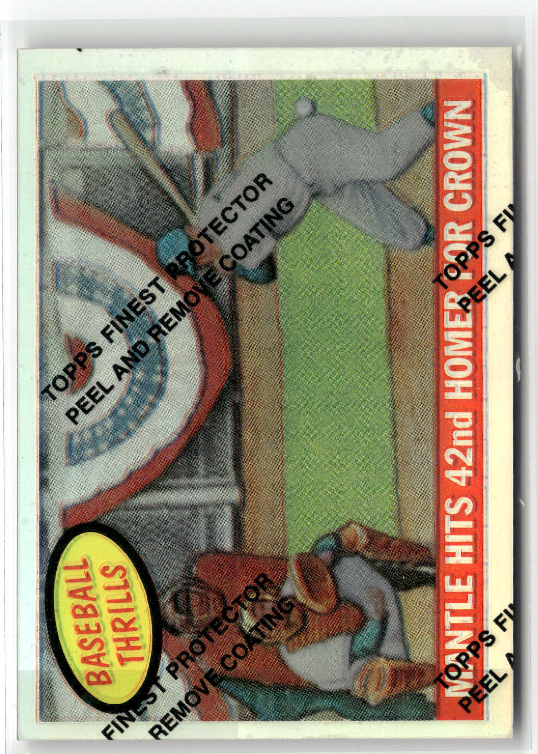 1997 Topps #26 Mickey Mantle Hits 42nd Homer Reprints Finest Refractor-1