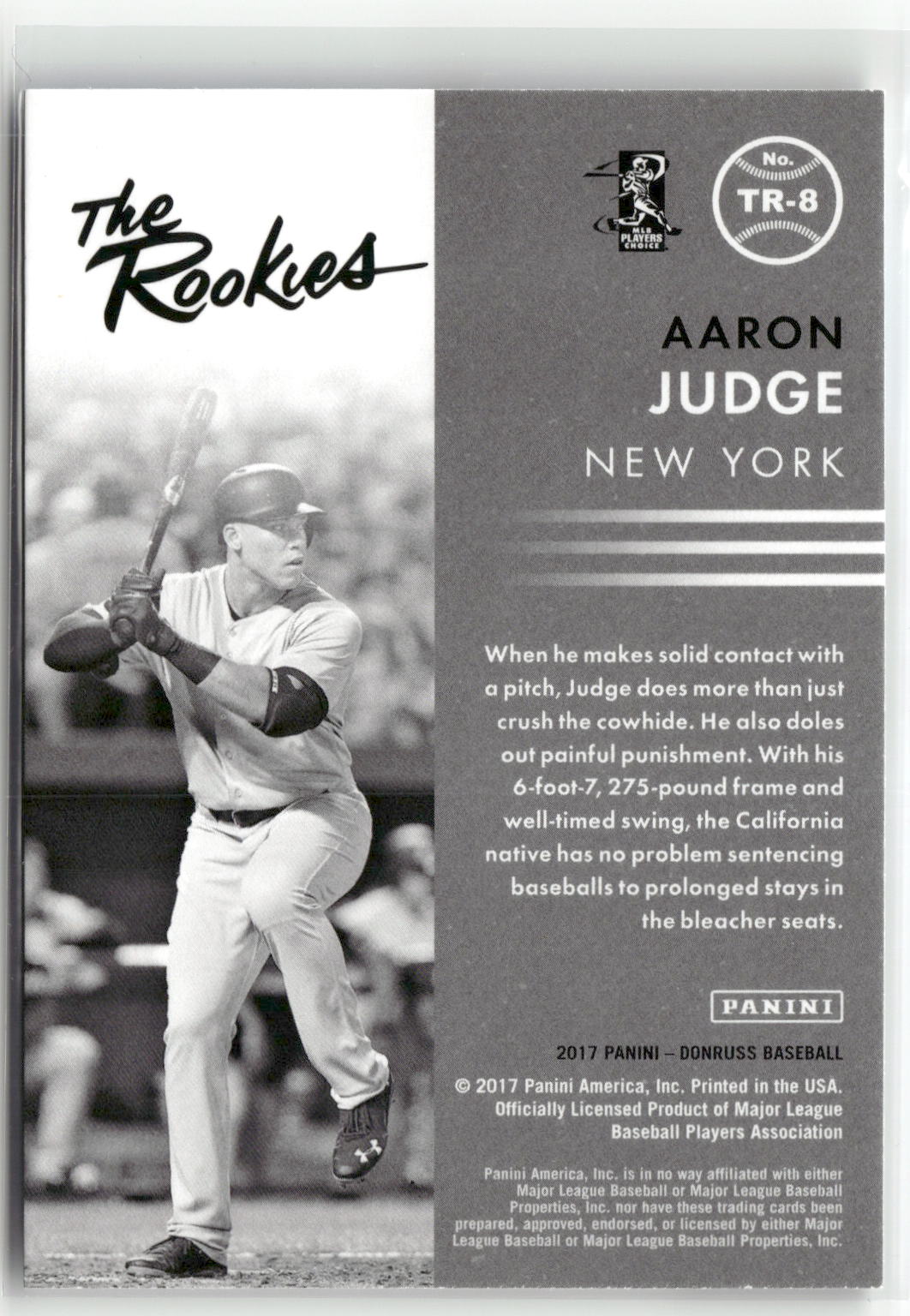 2017 Donruss #TR-8 Aaron Judge The Rookies-2