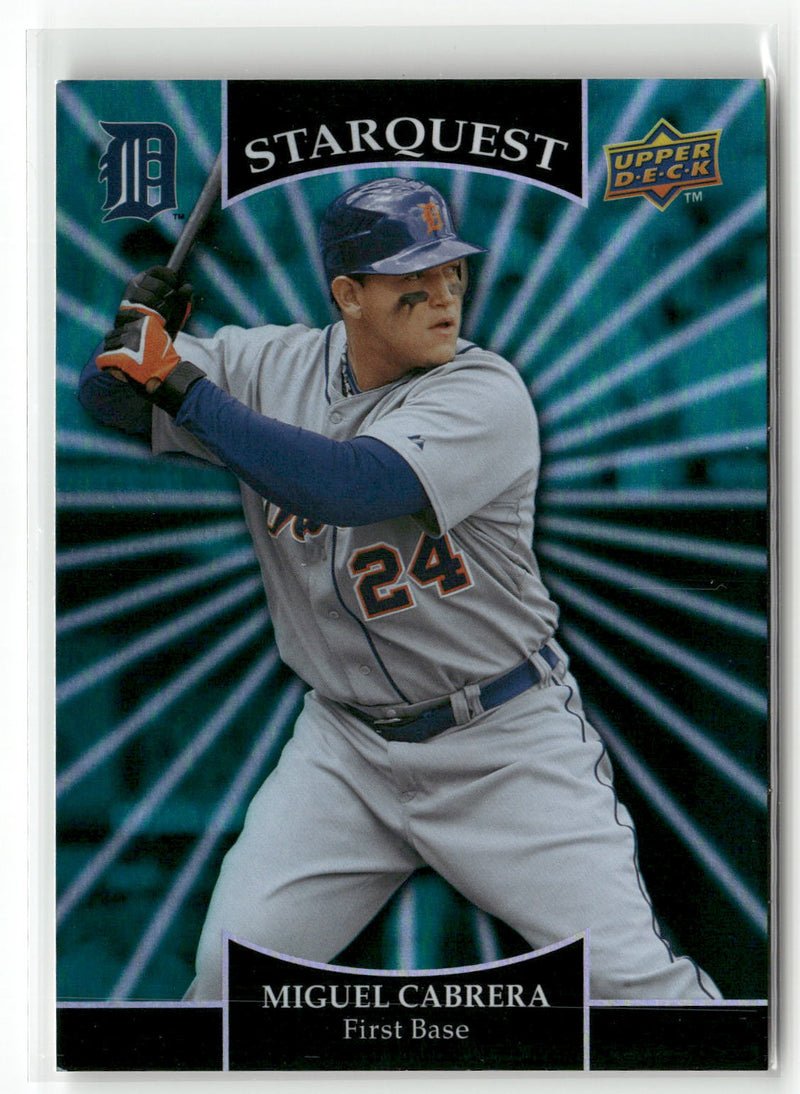 2009 Upper Deck #SQ-19 Miguel Cabrera StarQuest Emerald Super Rare-1
