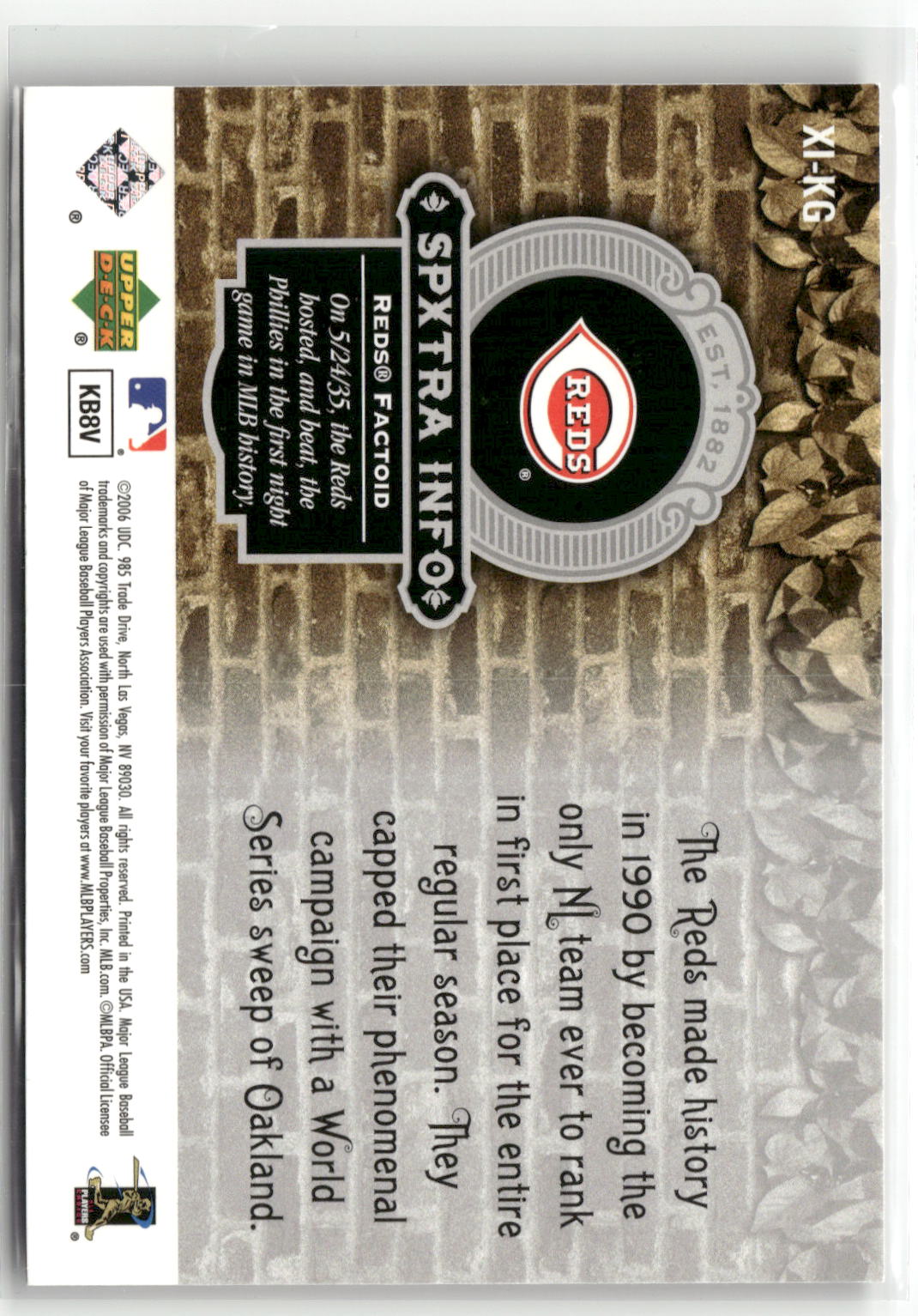 2006 SPx #XI-KG Ken Griffey Jr. SPxtra Info-2
