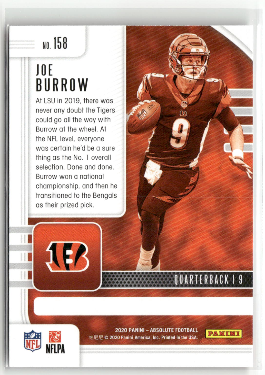 2020 Panini Absolute #158 Joe Burrow Green-2
