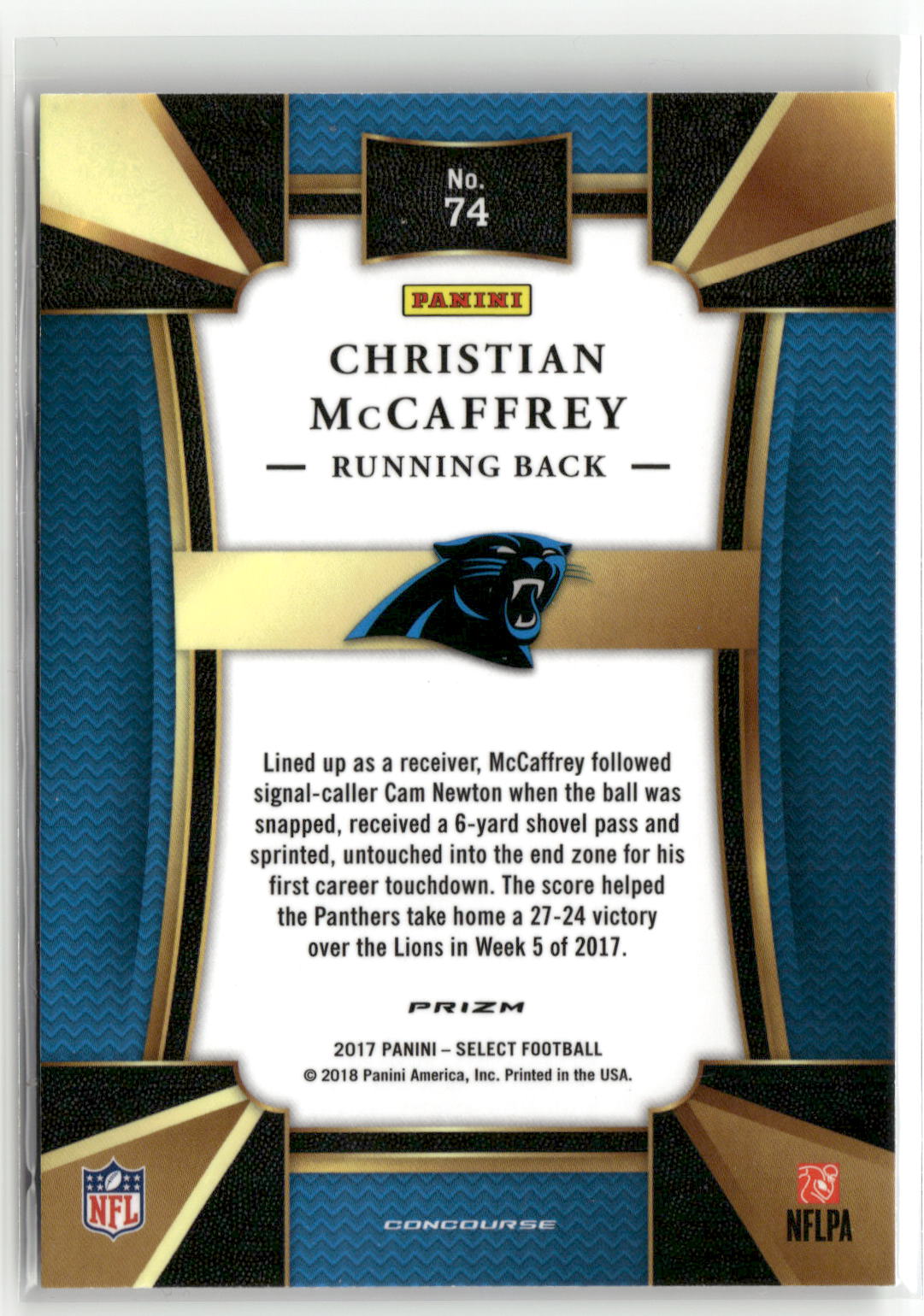 2017 Panini Select #74 Christian McCaffrey-2