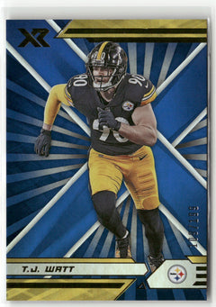 2021 Panini XR #84 T.J. Watt Blue #/199-1