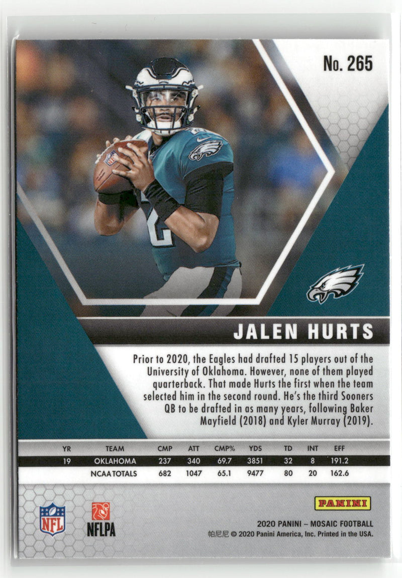 2020 Panini Mosaic #265 Jalen Hurts-2