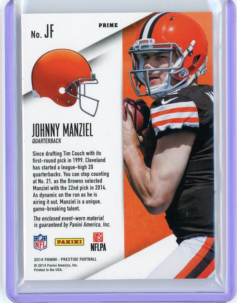 2014 Panini Prestige #JF Johnny Manziel Rookie Jumbo Patches-2