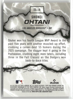 2026 Bowman #ES-18 Shohei Ohtani Electric Sluggers Mojo Refractors-2
