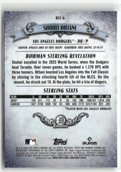 2026 Bowman #BST-6 Shohei Ohtani Bowman Sterling-2