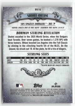 2026 Bowman #BST-6 Shohei Ohtani Bowman Sterling Mojo Refractors-2