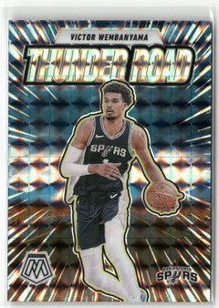 2024-25 Panini Mosaic #8 Victor Wembanyama Thunder Road Mosaic-1