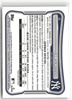 2026 Bowman #53 Cam Schlittler Chrome Mojo Refractors-2