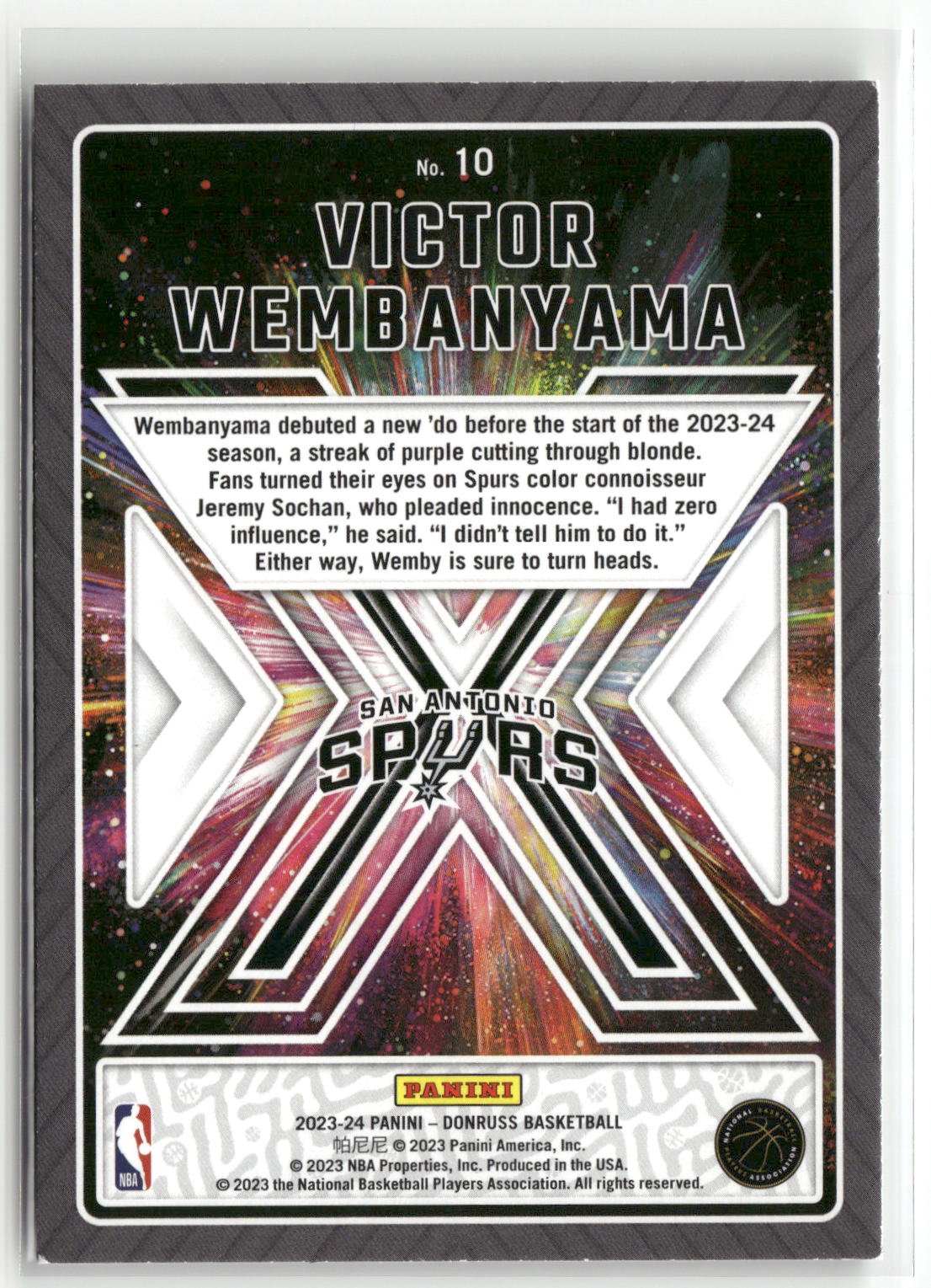 2023-24 Donruss #10 Victor Wembanyama Great X-Pectations-2