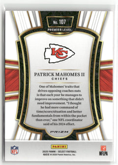 2025 Panini Select #107 Patrick Mahomes II Pink Prizm Shock-2