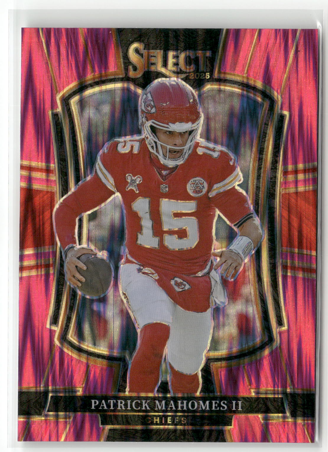 2025 Panini Select #107 Patrick Mahomes II Pink Prizm Shock-1