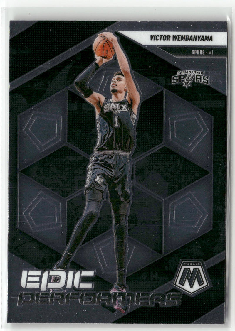 2024-25 Panini Mosaic #1 Victor Wembanyama Epic Performers-1