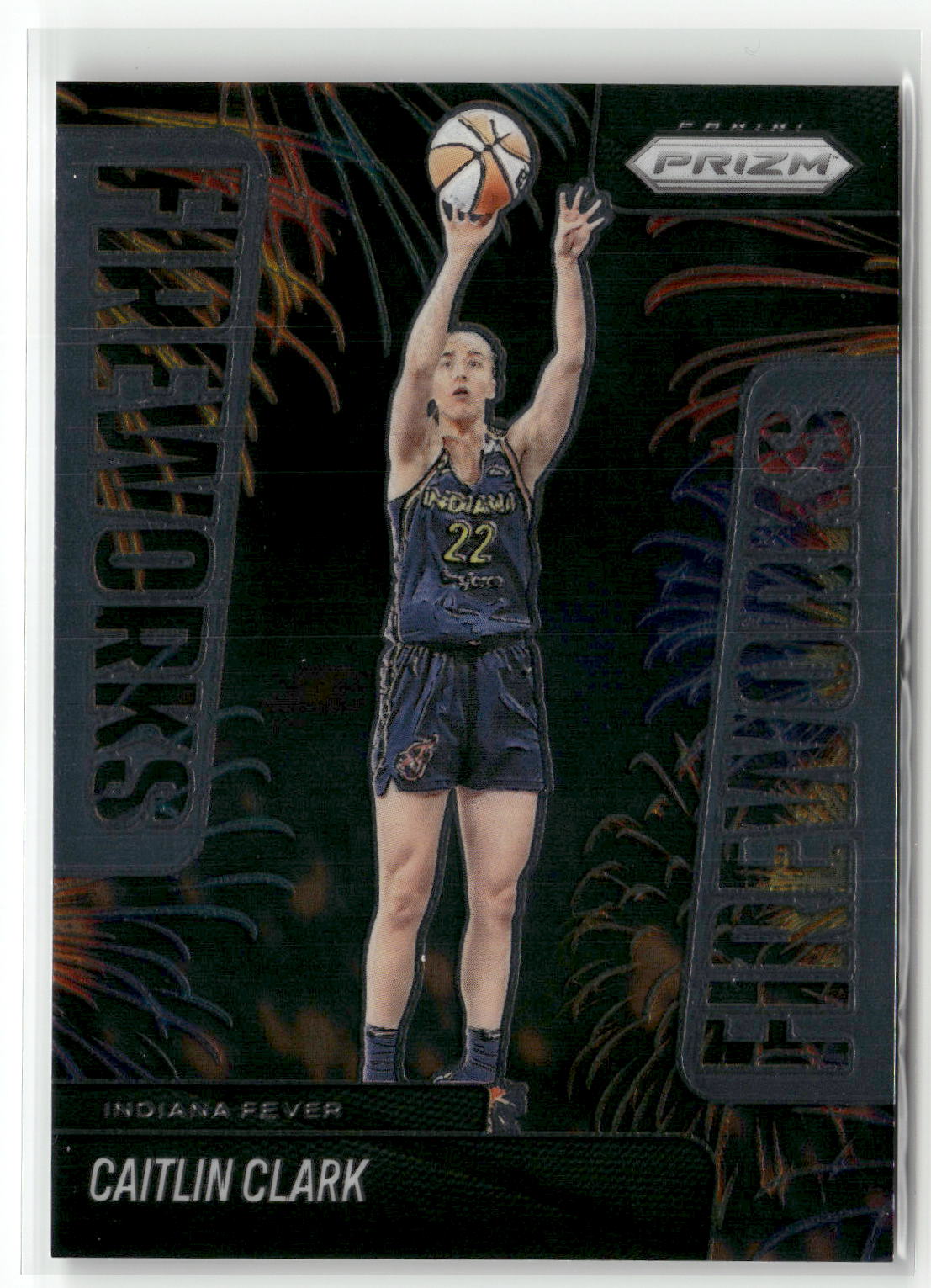 2025 Panini Prizm WNBA #9 Caitlin Clark Fireworks-1