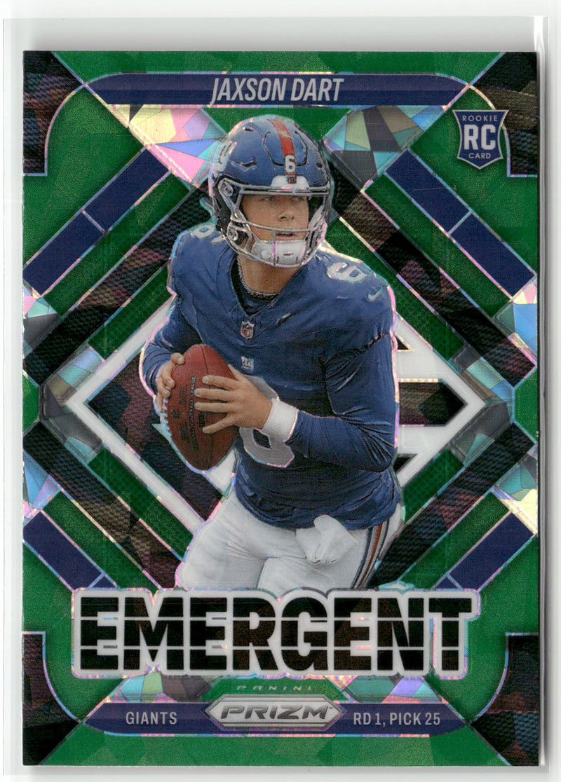 2025 Panini Prizm #6 Jaxson Dart Emergent Green Ice-1