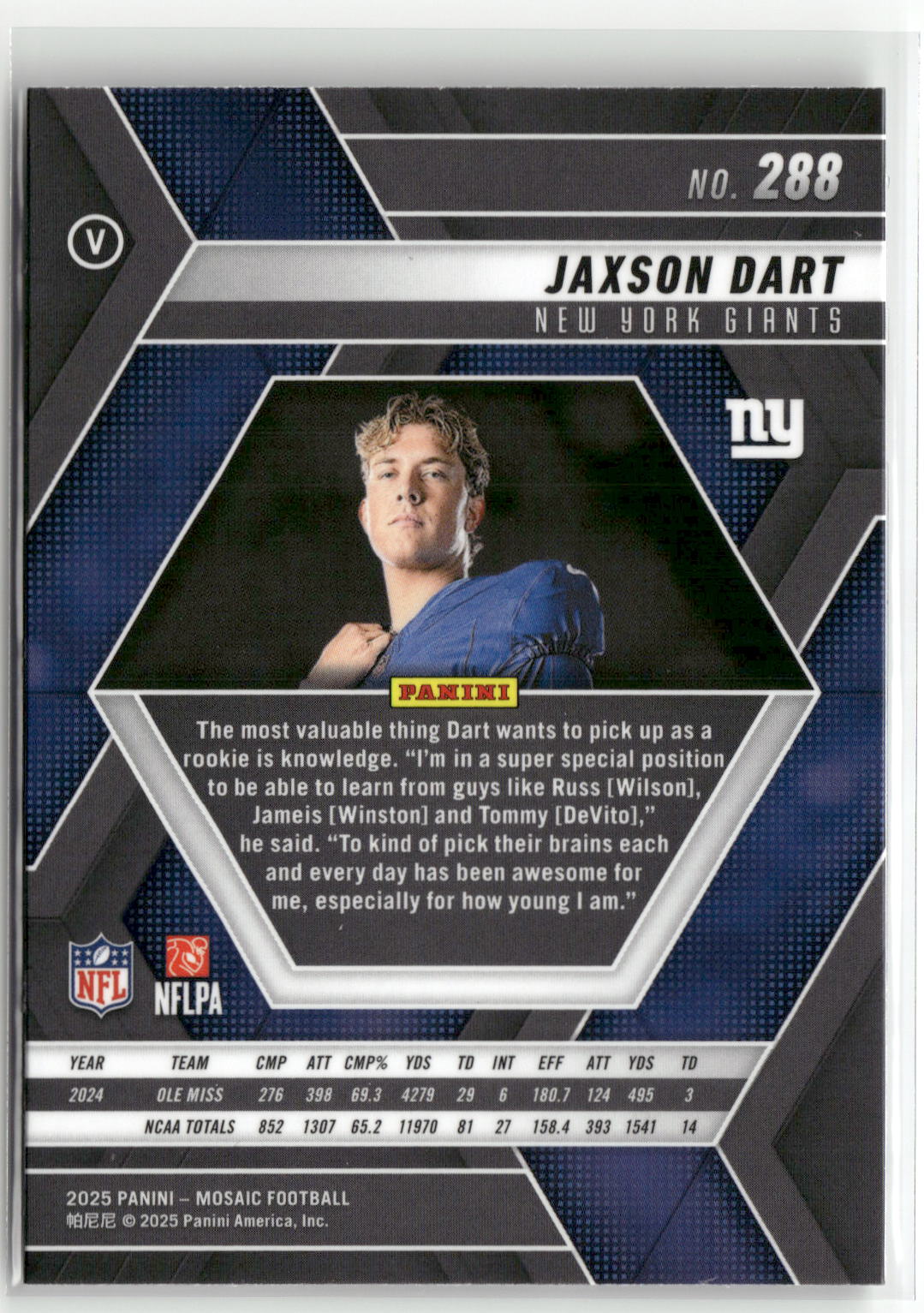 2025 Panini Mosaic #288 Jaxson Dart-2