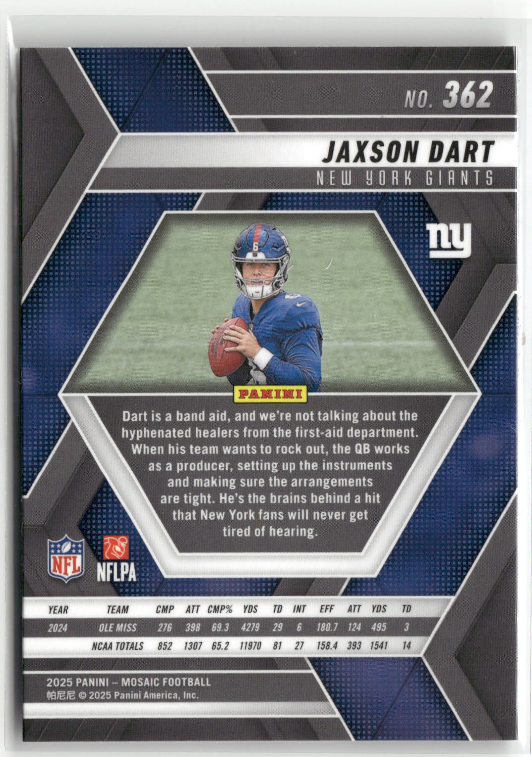 2025 Panini Mosaic #362 Jaxson Dart-2
