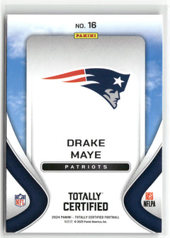 2024 Panini Totally Certified #16 Drake Maye Franchise Foundations-2