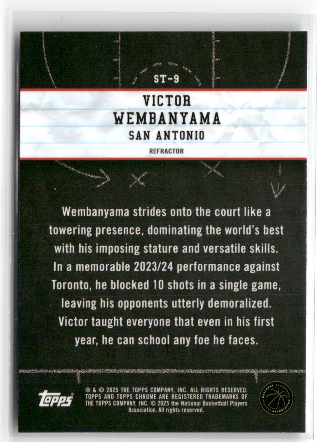 2024-25 Topps Chrome #ST-9 Victor Wembanyama Show and Tell Refractor-2