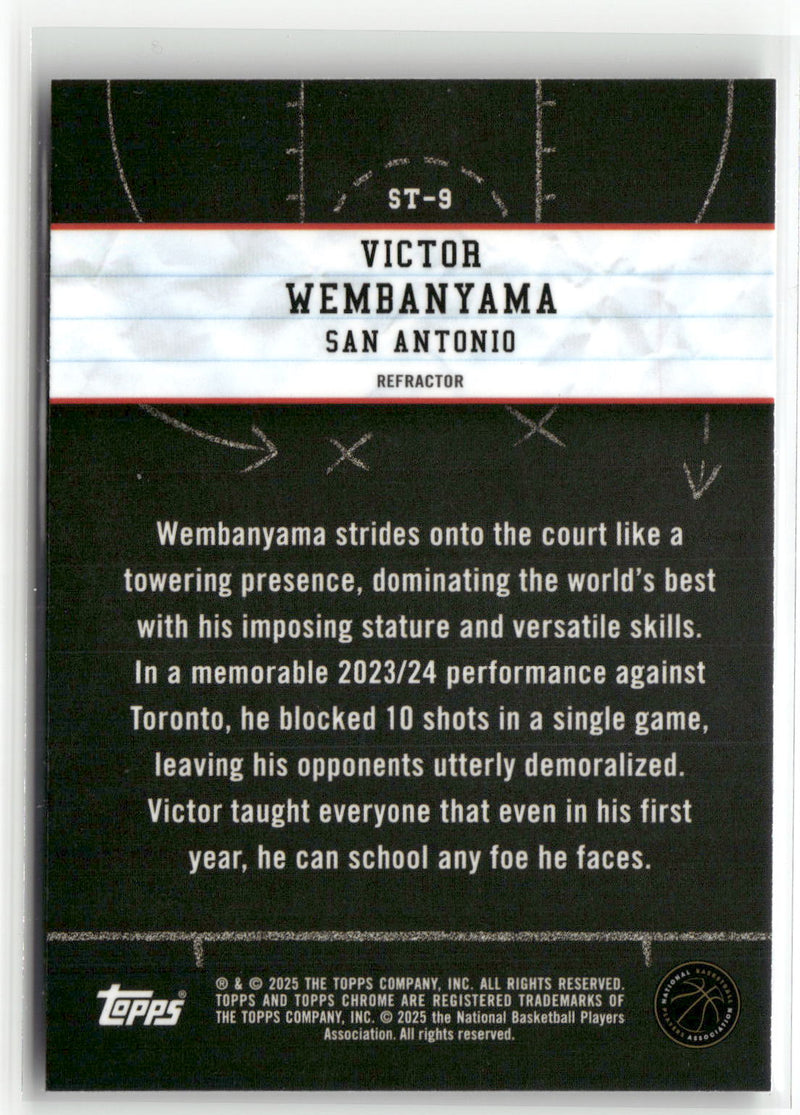 2024-25 Topps Chrome #ST-9 Victor Wembanyama Show and Tell Refractor-2