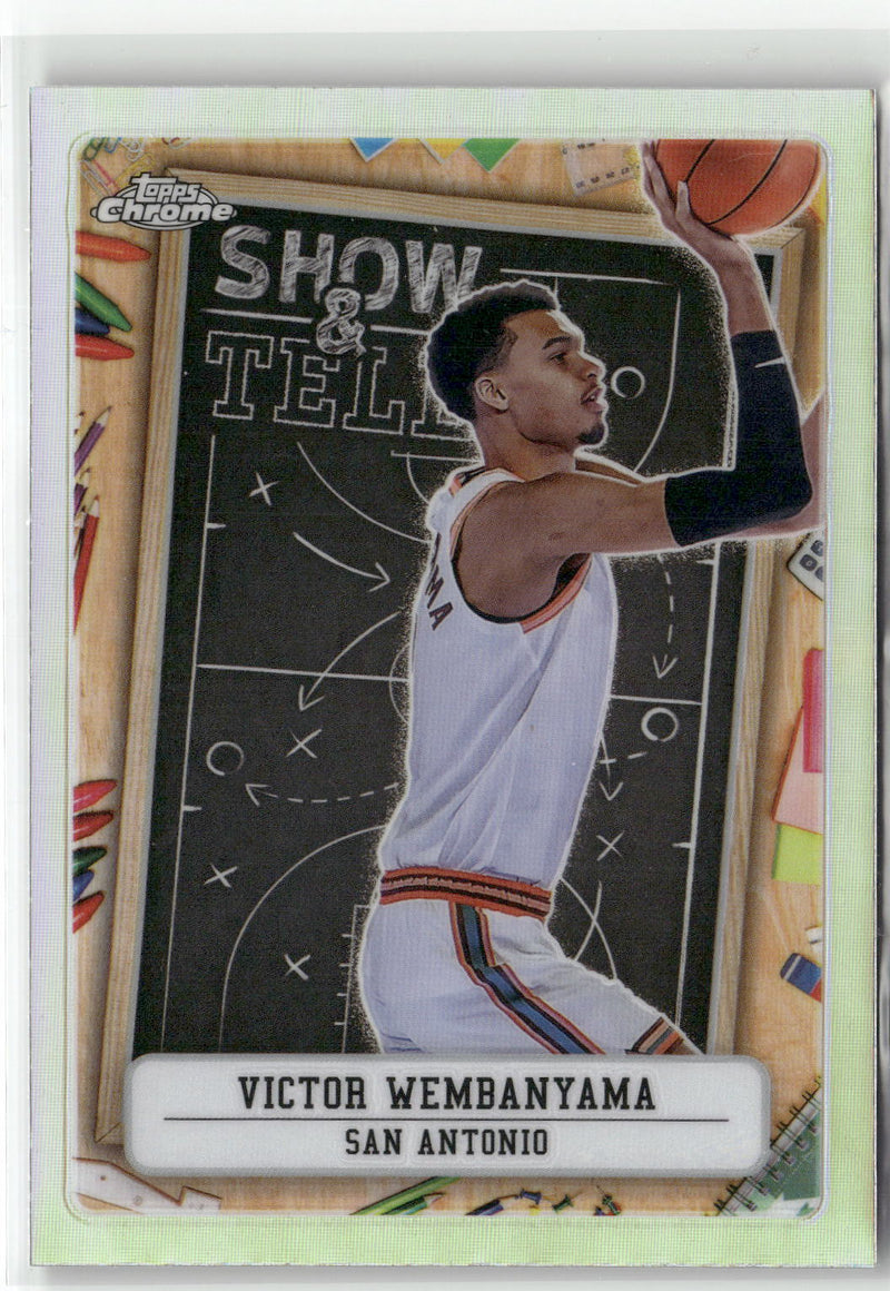 2024-25 Topps Chrome #ST-9 Victor Wembanyama Show and Tell Refractor-1